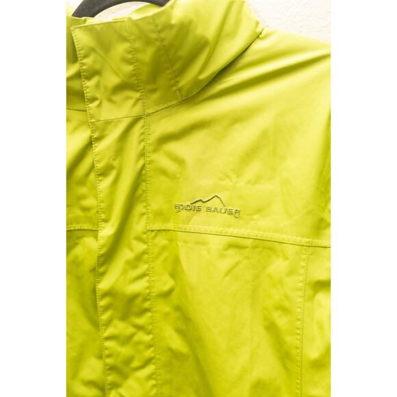 Eddie Bauer WeatherEdge Rain Jacket Men’s Large – Lime Green Windbreaker - Picture 4 of 4